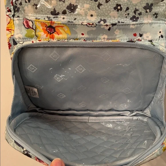 Vera Bradley Floating Garden Blue Floral Hanging Toiletry Bag & Jewelry Case EUC - Picture 10 of 14